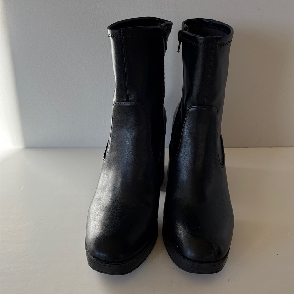 Mix No. 6 Women’s Black Heeled Boots Size 8.5 Vegan Leather - Picture 8 of 13